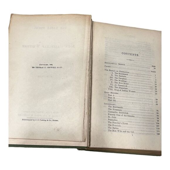 Whittier's Poems The Poetical Works of John Greenleaf Whittier Hardcover - Picture 10 of 14